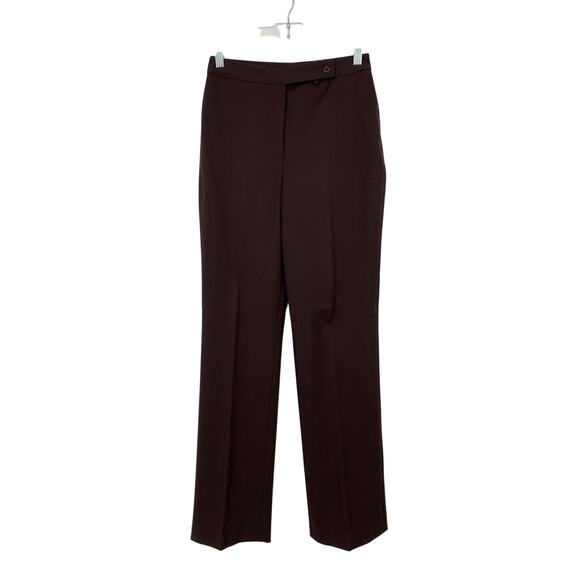 Vintage Barami 2 Piece Pant Suit Set Womens Size 26 Chocolate Brown Straight Leg - Picture 8 of 12